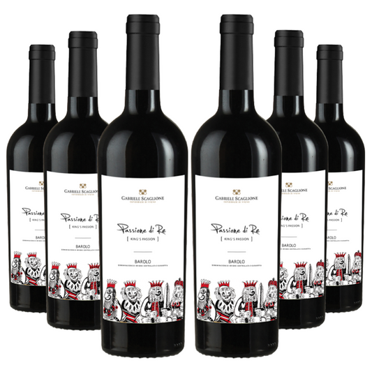 6 bottiglie di Barolo DOCG passione di Re 2017 Gabriele Scaglione da 0,75 l.