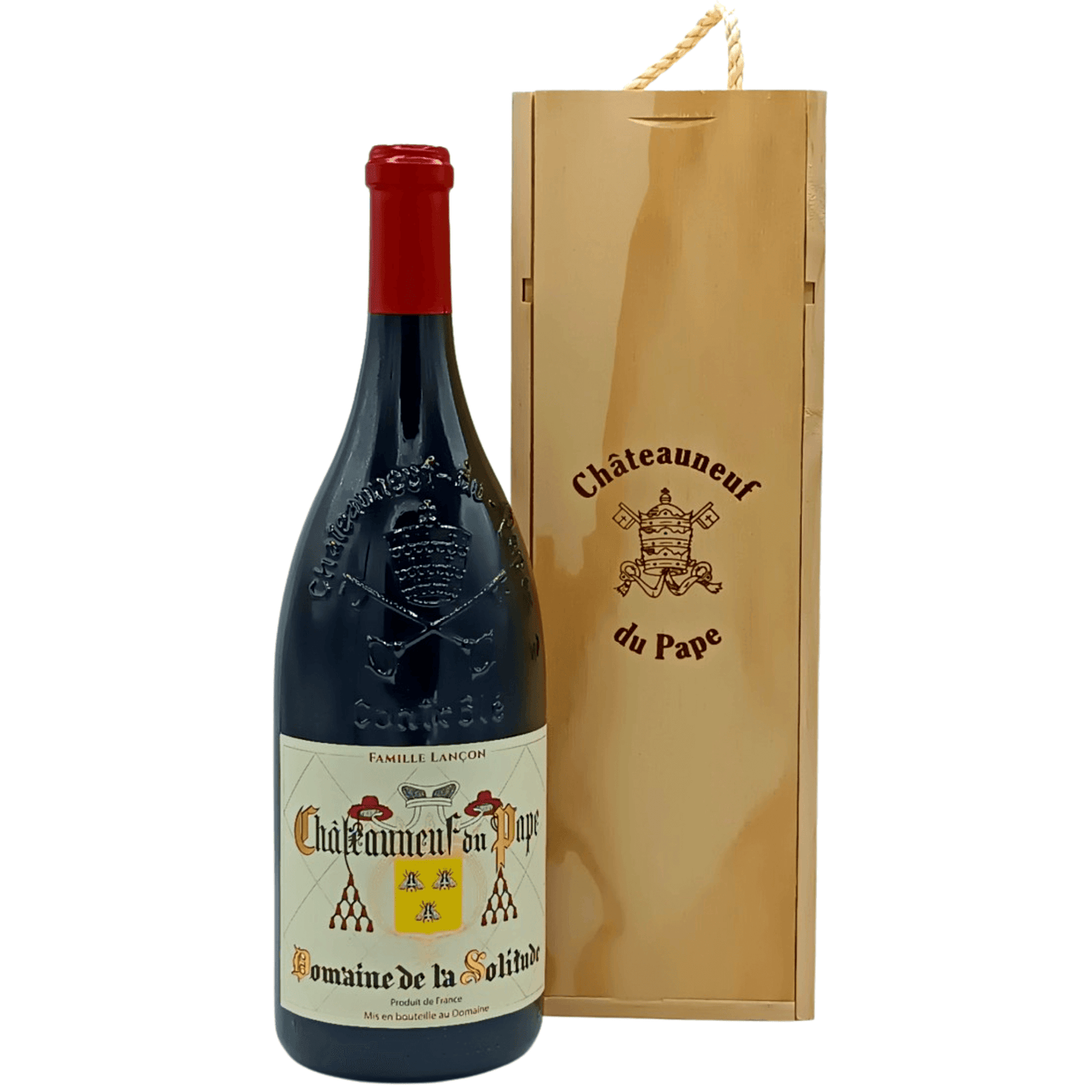 Magnum 1,5 l con cassetta legno di Châteauneuf du Pape Rouge 2021 La solitude.
