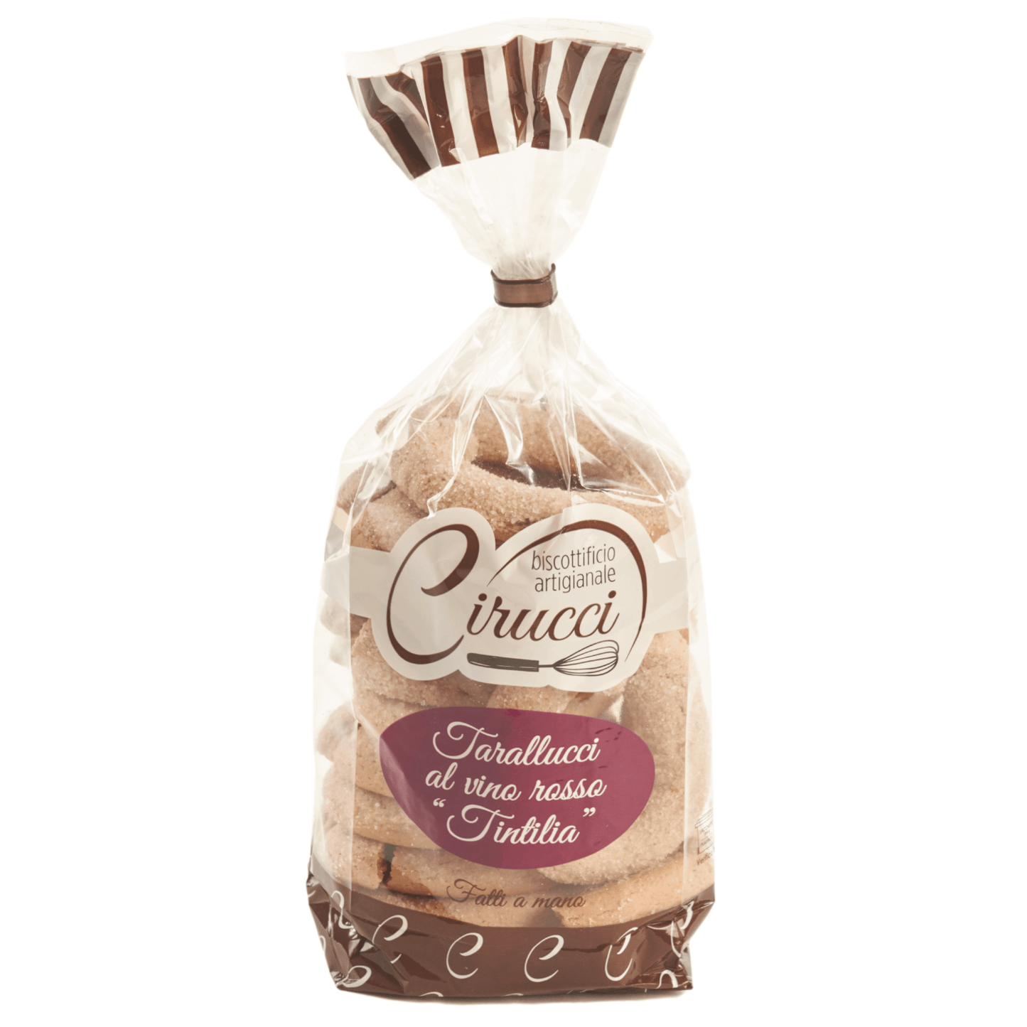 Tarallucci al vino rosso "Tintilia" del Biscottificio Cirucci, in sacchetto da 250 g.