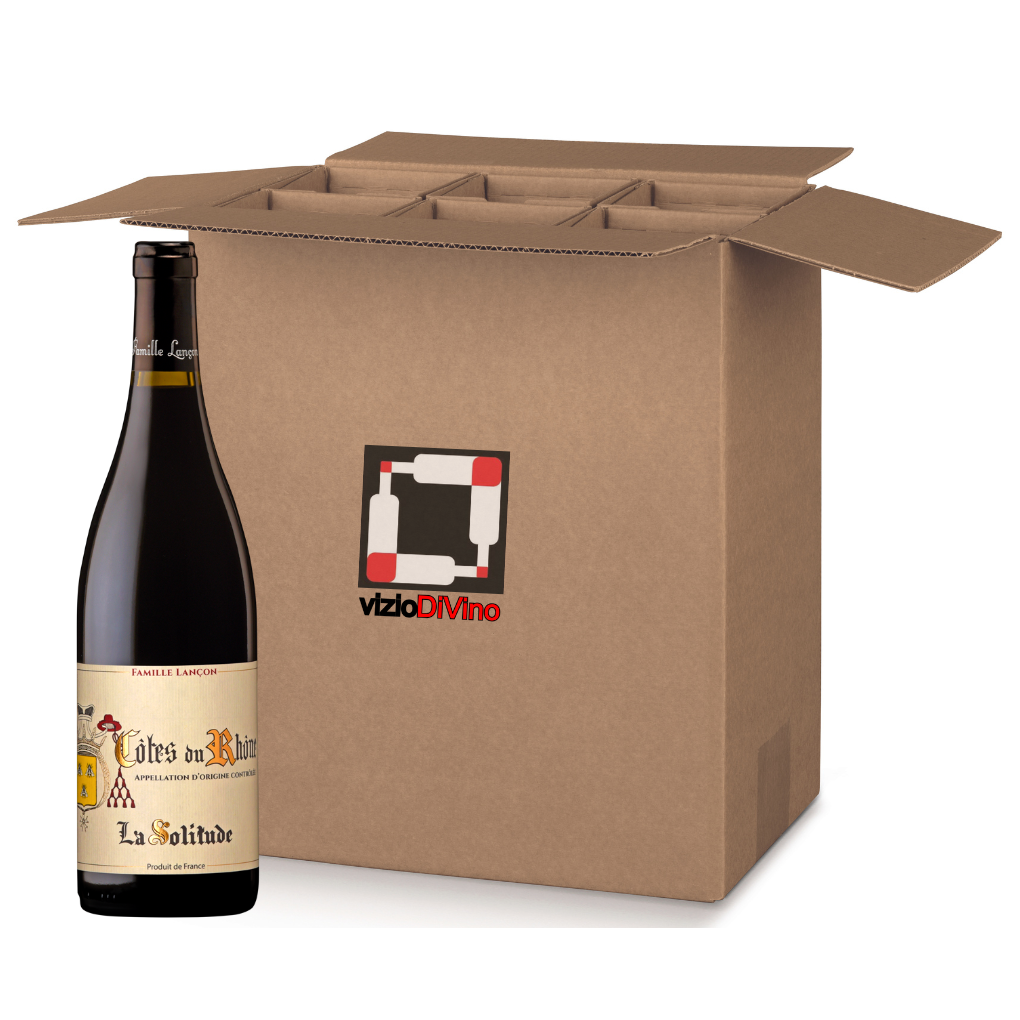 Côtes du Rhône rouge Domaine de la Solitude Famille Lancon cartone da 6 bottiglie