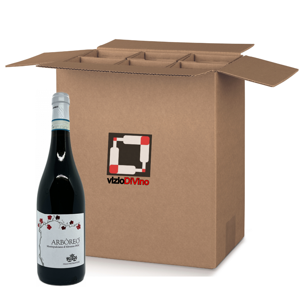 Montepulciano d Abruzzo DOC Arboreo Italo Pietrantonj cartone da 6 bottiglie.