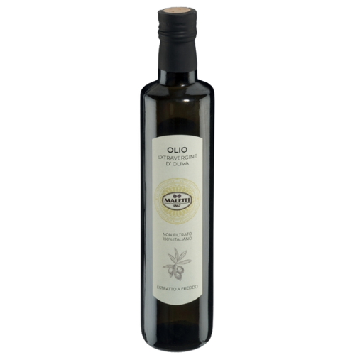Bottiglia di olio EVO Maletti da 500 ml.