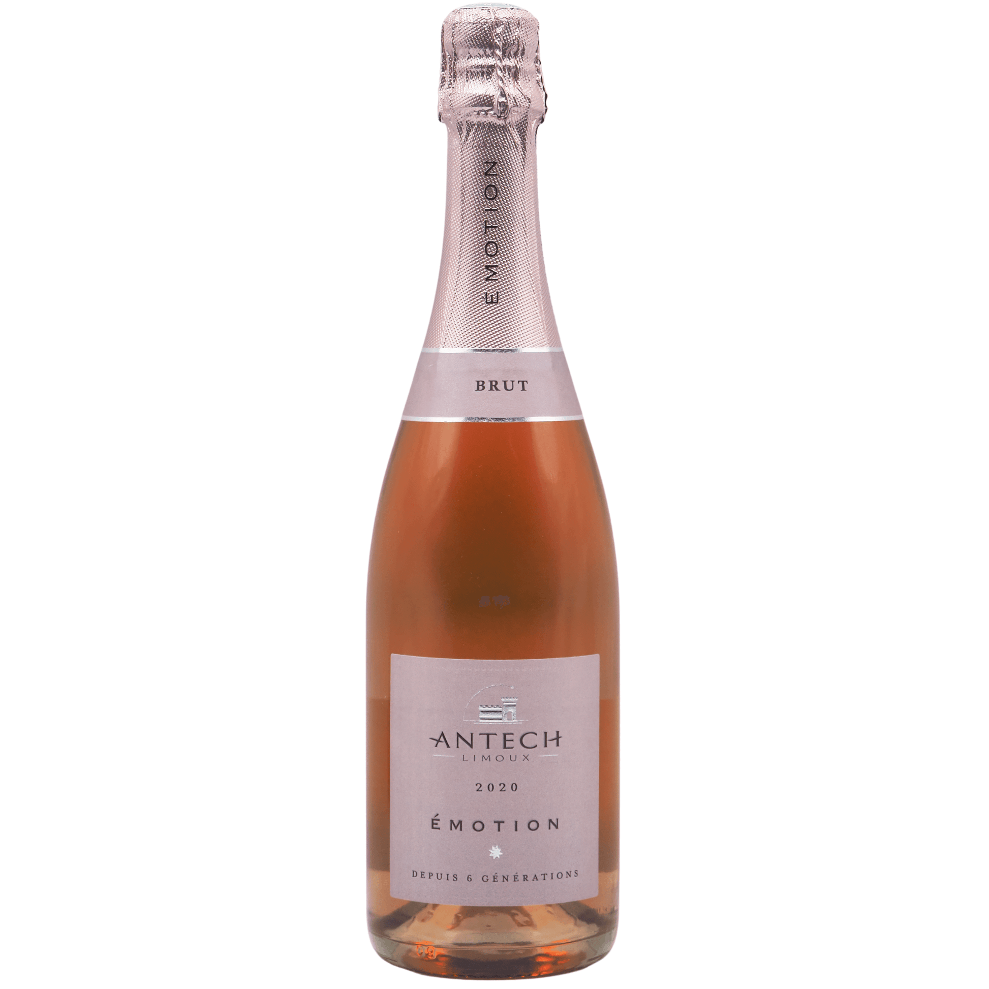 Bottiglia di Cremant de Limoux rosè Emotion brut millesimato Antech da 0,75 l.
