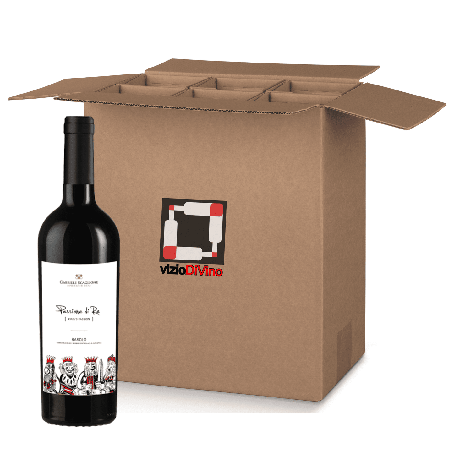 Barolo DOCG passione di Re 2015 6 bottiglie cartone da 6 bottiglie