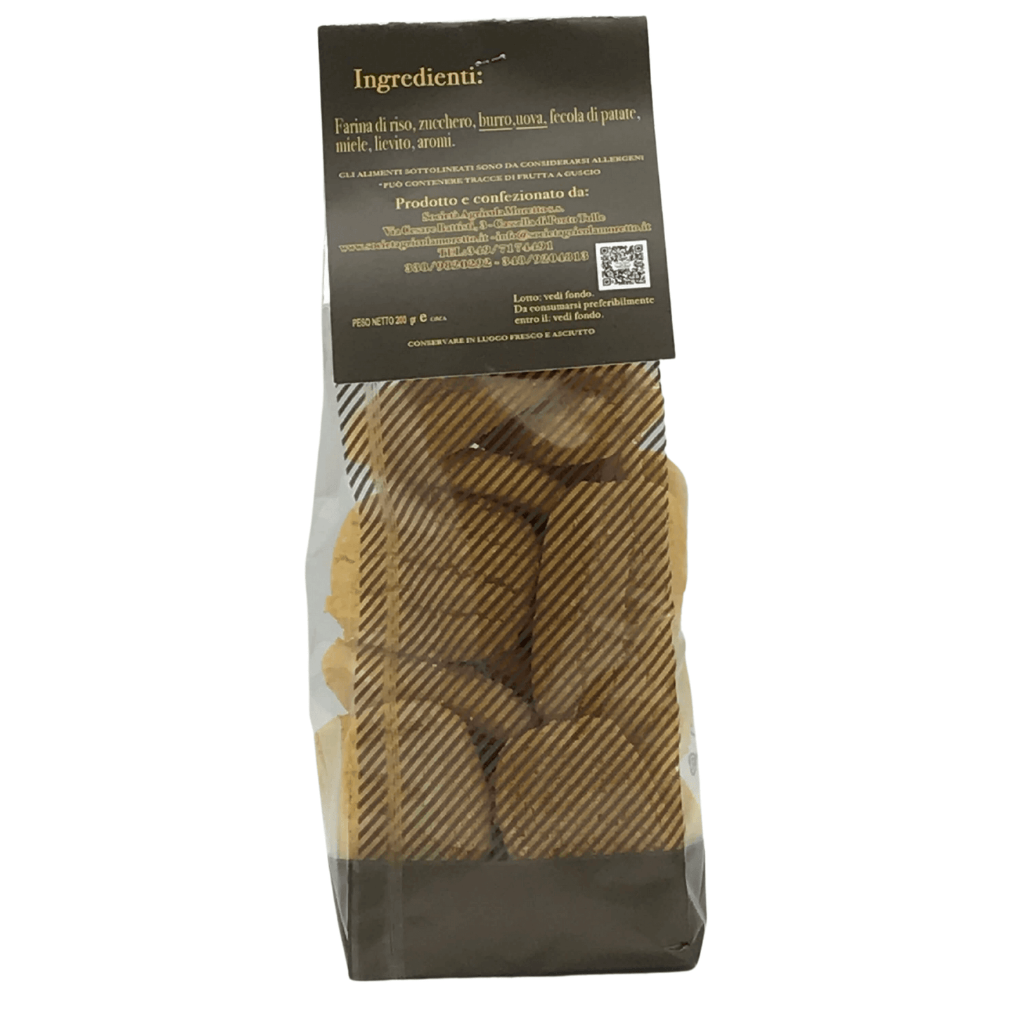 Biscotti di riso I Casloti Riseria Moretto retro Sacchetto 200g