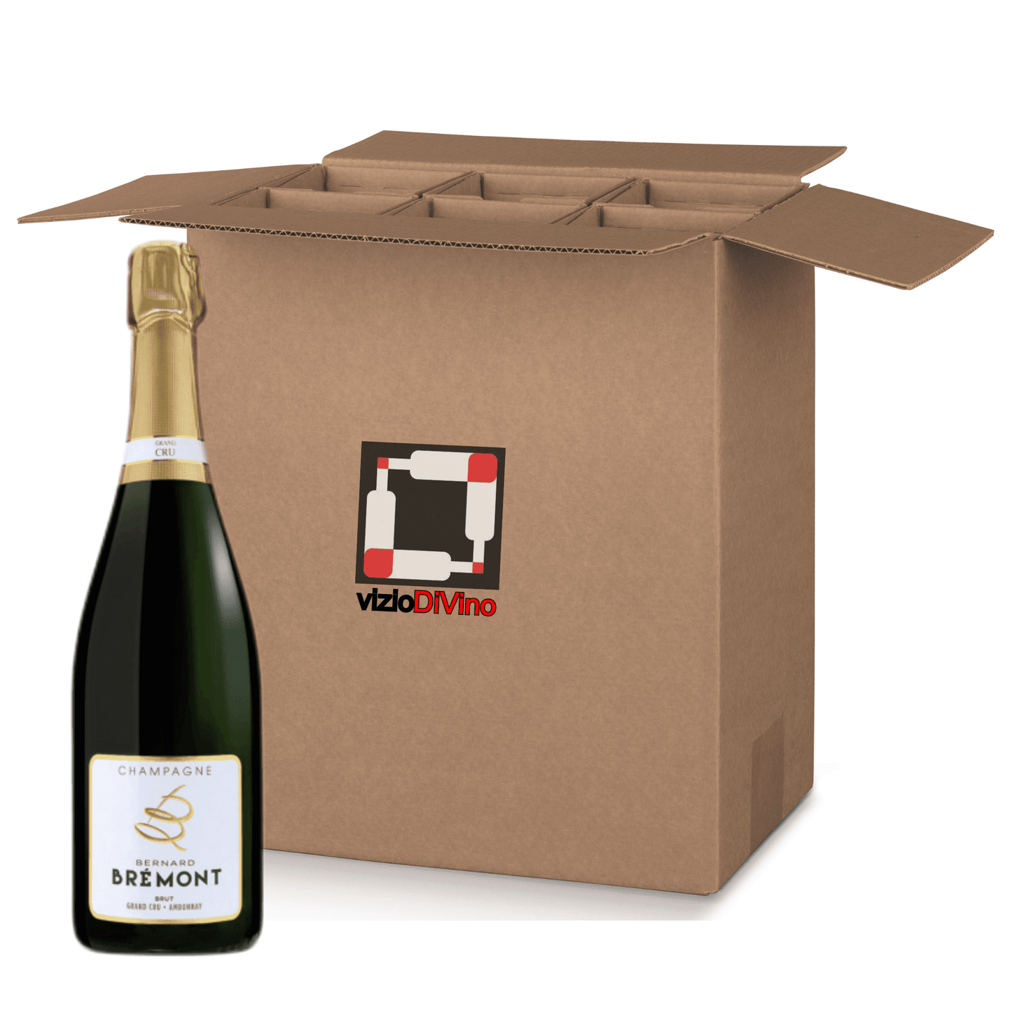 Champagne Bremont brut Grand cru Ambonnay Bernard Bremont cartone 6 bottiglie .