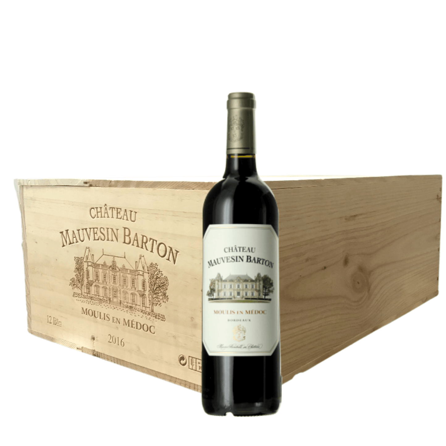 Bordeaux Château Mauvesin Barton cassa legno 12 bottiglie.