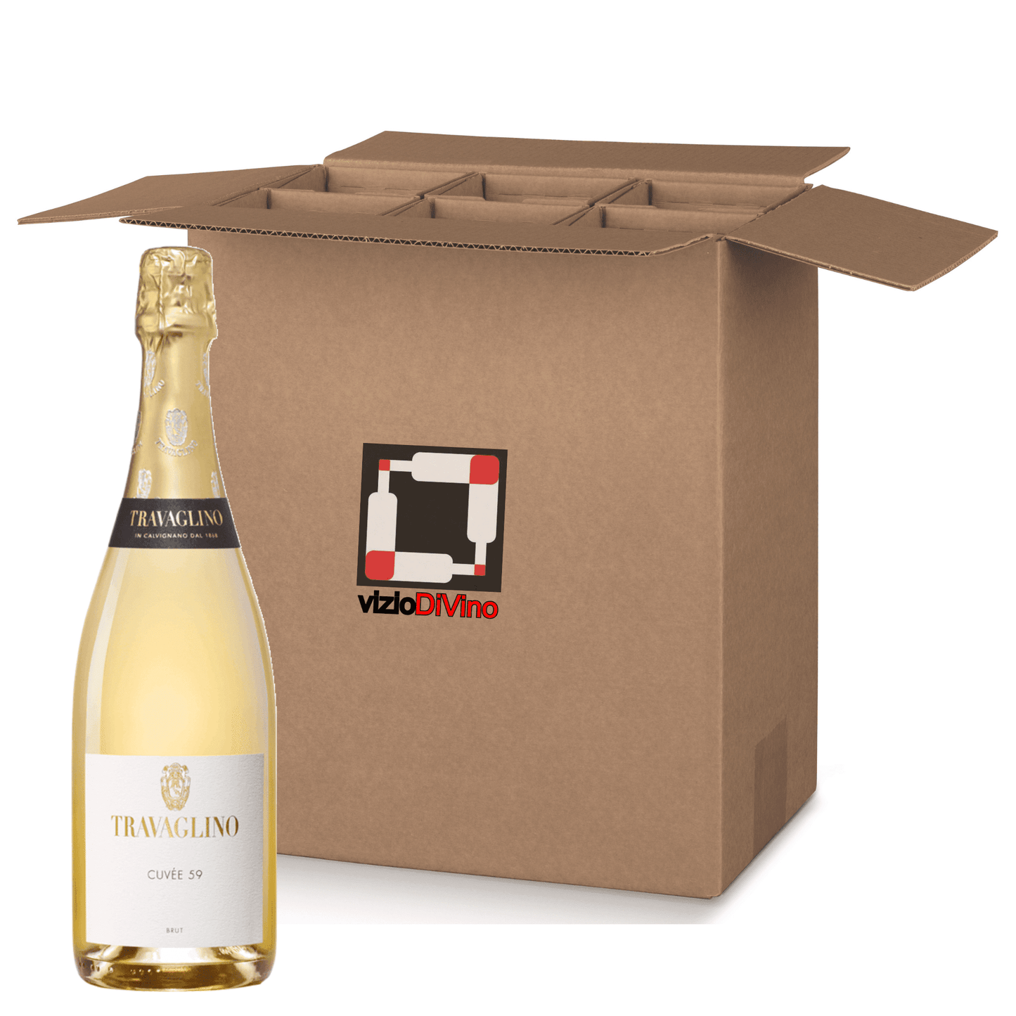 Cuvée 59 Oltrepò pavese DOCG brut Travaglino cartone 6 bottiglie.