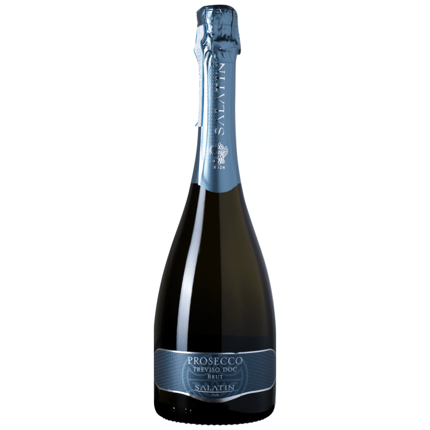 Bottiglia da 0,75 l di Prosecco Treviso DOC brut della cantina Salatin.