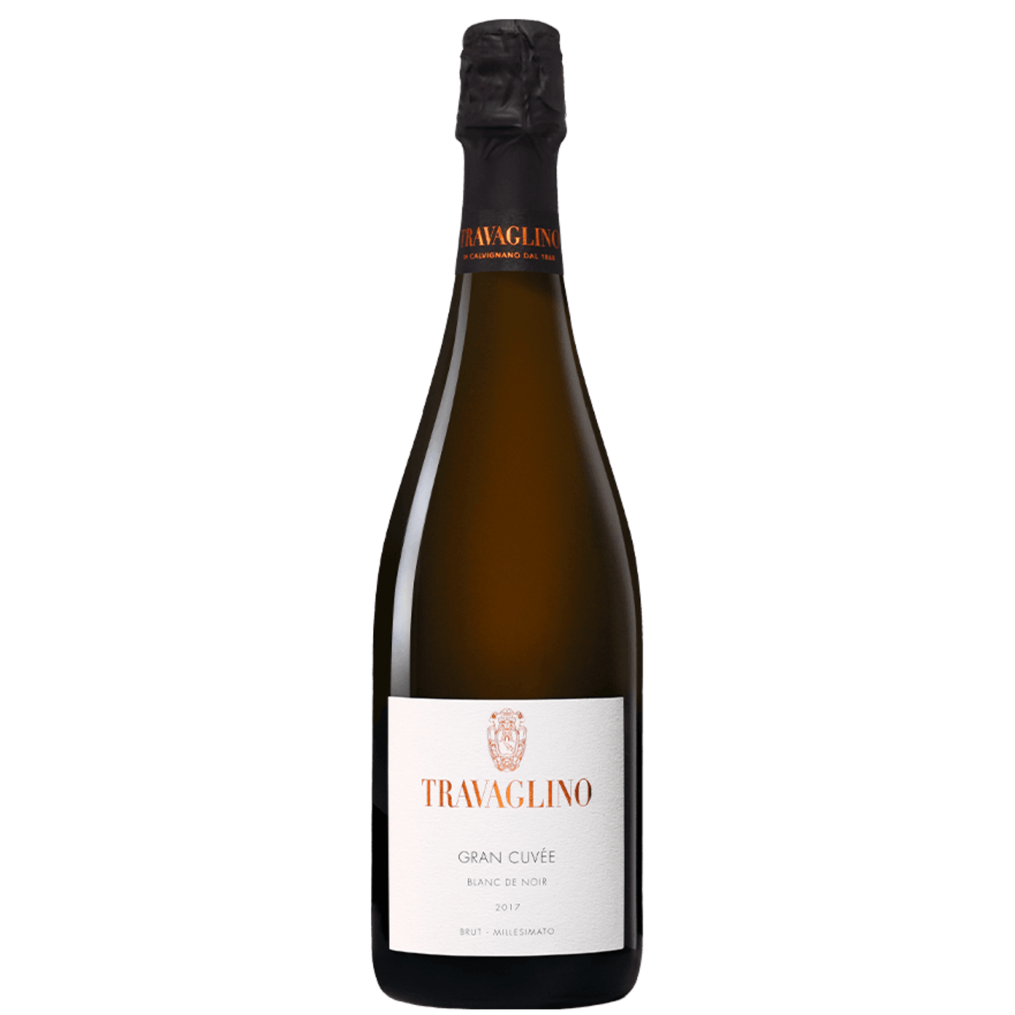 Bottiglia di Gran cuvée Blanc de noir millesimato brut Travaglino da 0,75 l.