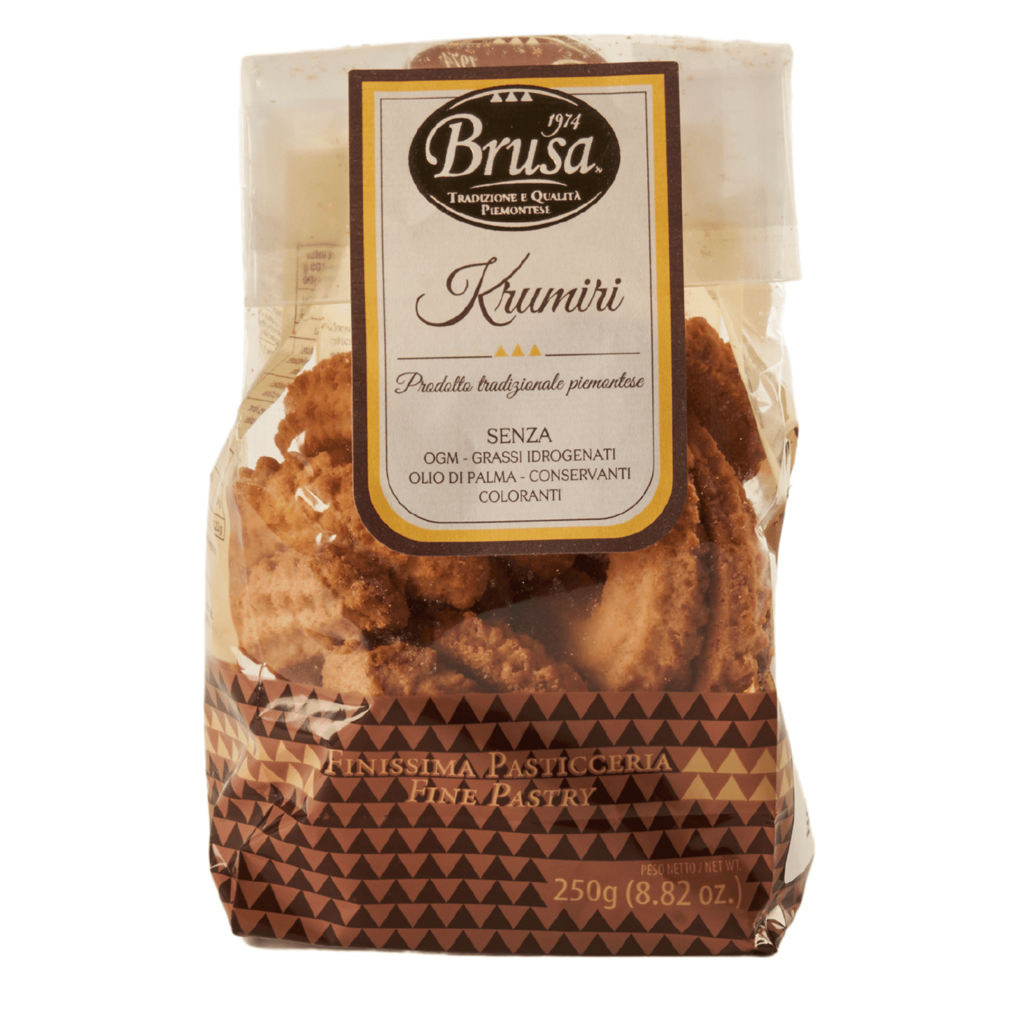 Sacchetto da 250 g di Krumiri Brusa.