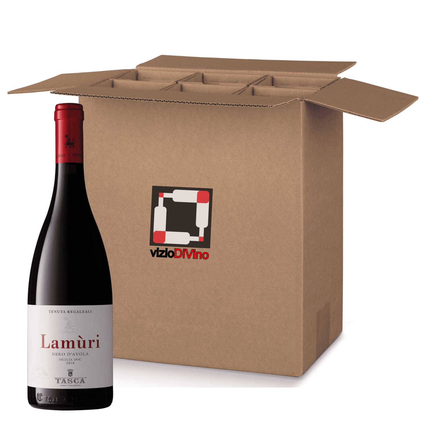Lamùri Nero d'Avola Tasca d'Almerita cartone da 6 bottiglie.