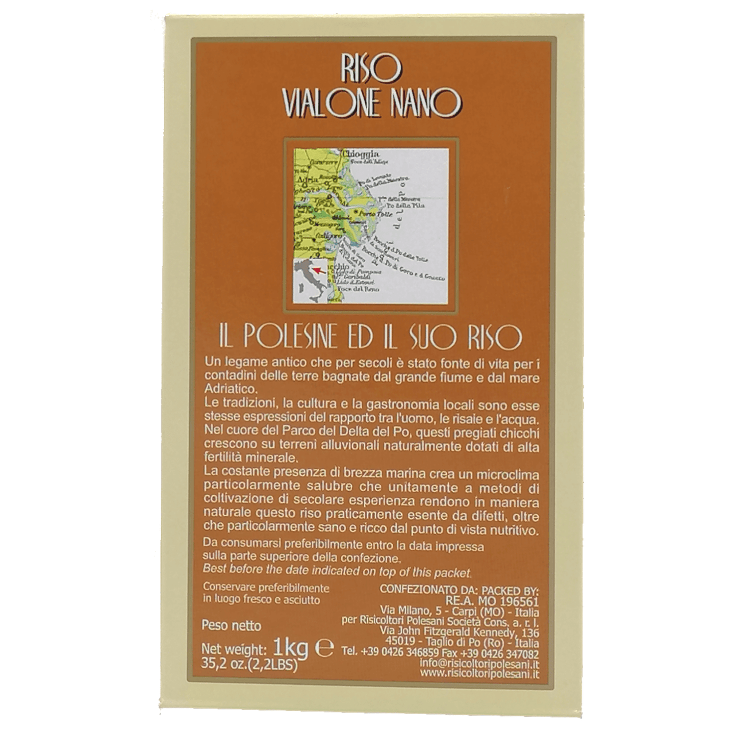 Riso Vialone nano delta del po retro scatola kg1