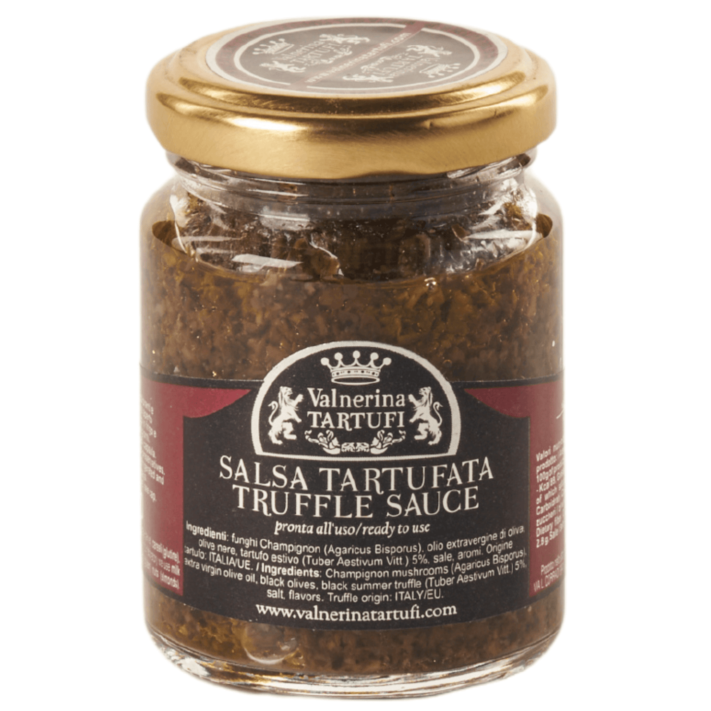 Vaso di salsa tartufata al 5% Valnerina tartufi da 90g.