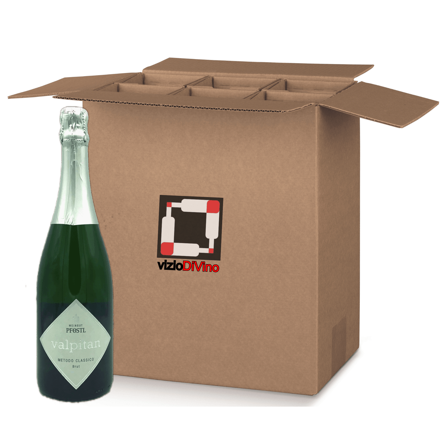 Valpitan metodo classico brut Pföstl cartone da 6 bottiglie.