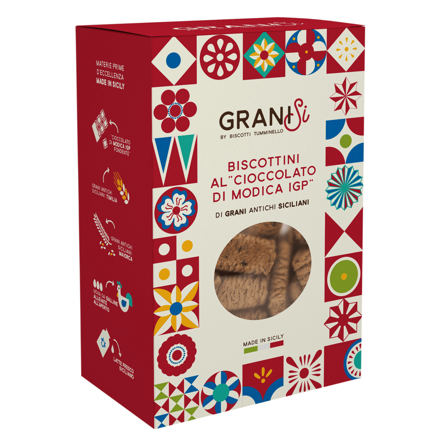Biscotti al cioccolato di Modica Tumminello - scatola 210g