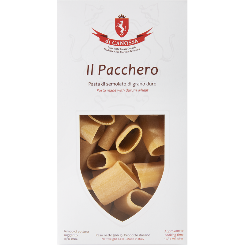 Il Pacchero trafilato al bronzo | Pasta di Canossa | busta 500 g | viziodivino