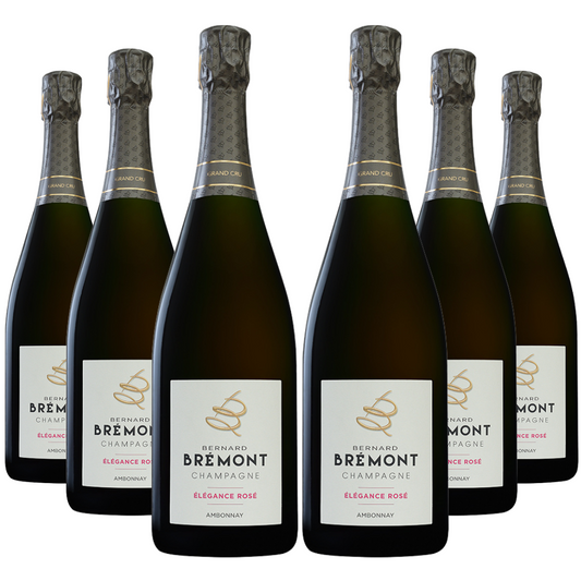 Champagne Brut Rosé Grand cru Ambonnay Bernard Bremont 6 bottiglie da 0,75 l.