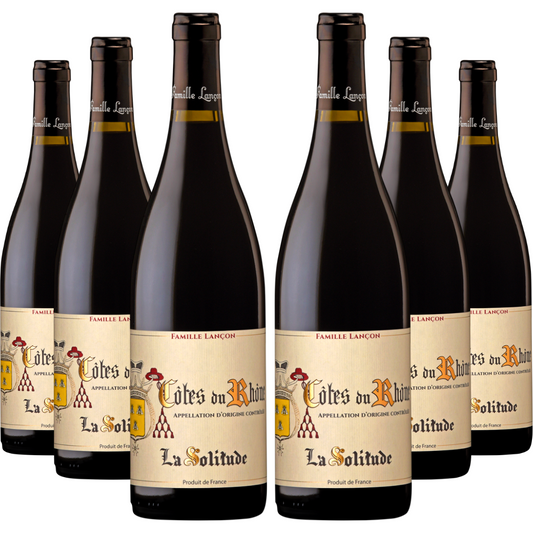 6 bottiglie da 0,75 l di Côtes du Rhône rouge Domaine de la Solitude Famille Lancon.