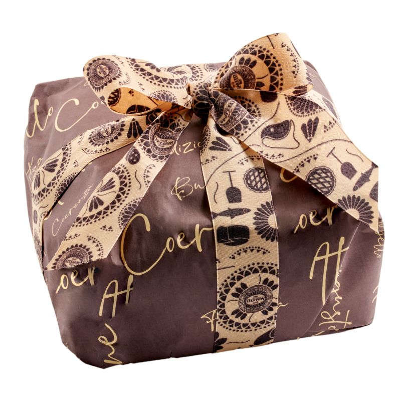 Panettone al cioccolato Maletti incartato da 1 Kg.