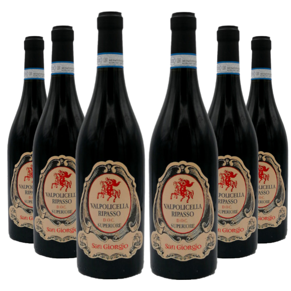 6 bottiglie da 0,75 l di Valpolicella Superiore Ripasso D.O.C. 6 San Giorgio.