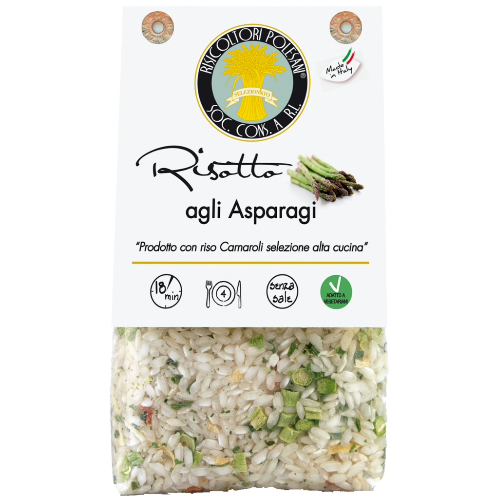 Busta di risotto pronto agli asparagi Risicoltori Polesani da 300 g.