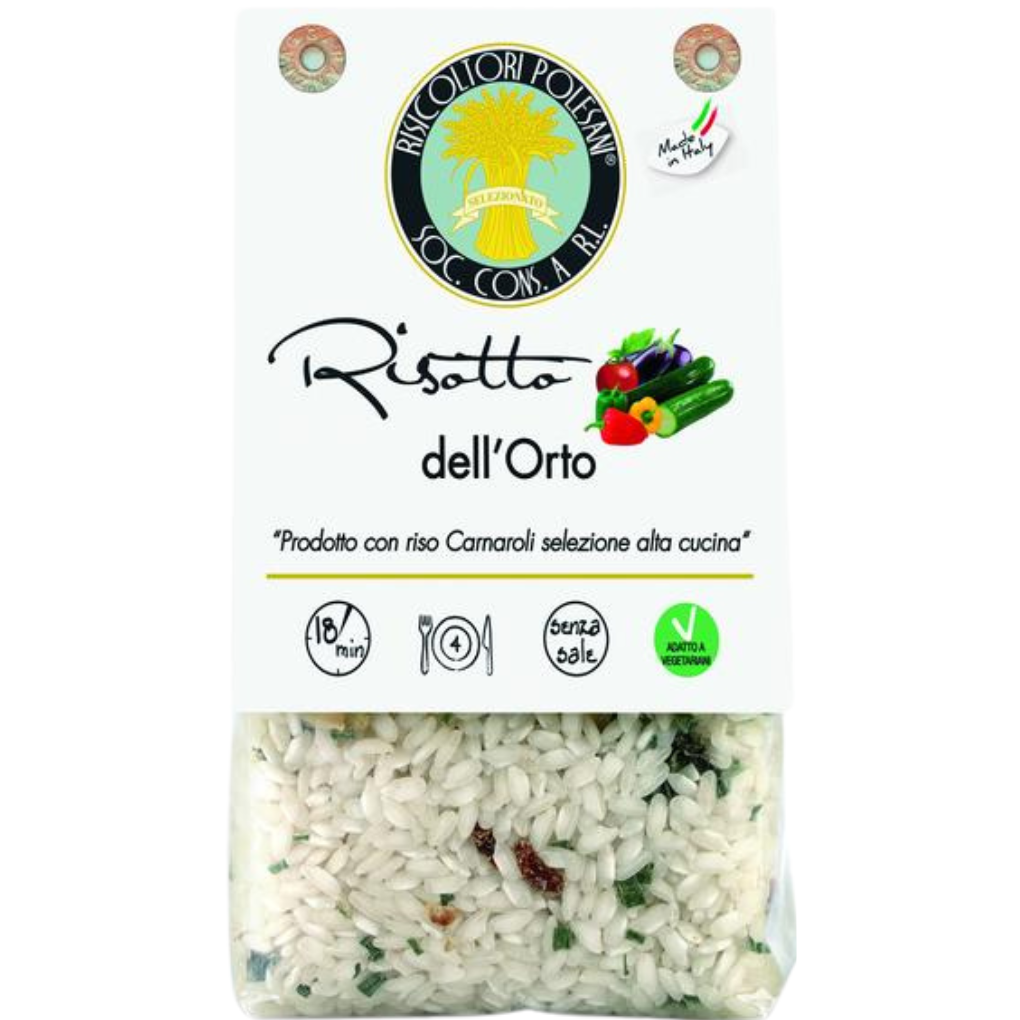 Busta di risotto pronto dell'orto Risicoltori Polesani da 300 g.