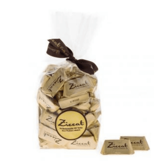 Sacchetto da 150 g di Gianduiotti Ziccat.