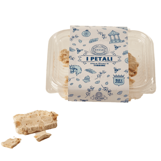 Scatola da 100 g di Petali: scaglie di torrone Cestaro.