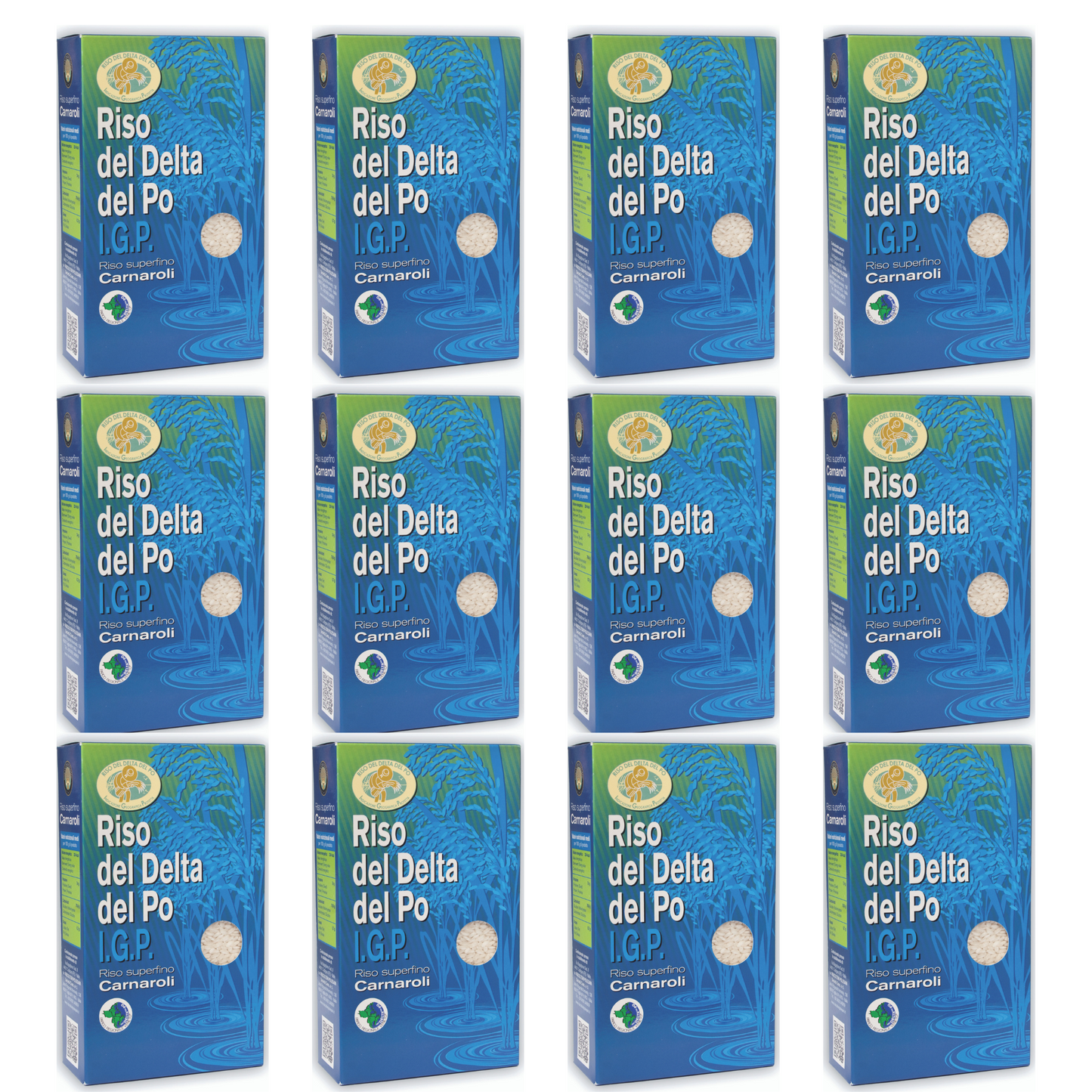 12 scatole da 1 Kg di riso Carnaroli IGP del Delta del Po 