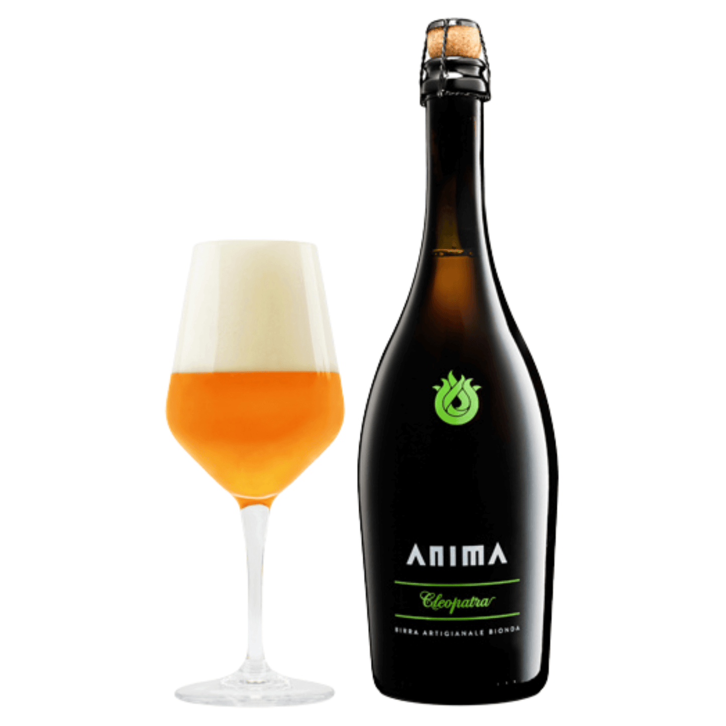 Bottiglia di birra bionda Cleopatra da 0,75 l, Birrificio AnimA.
